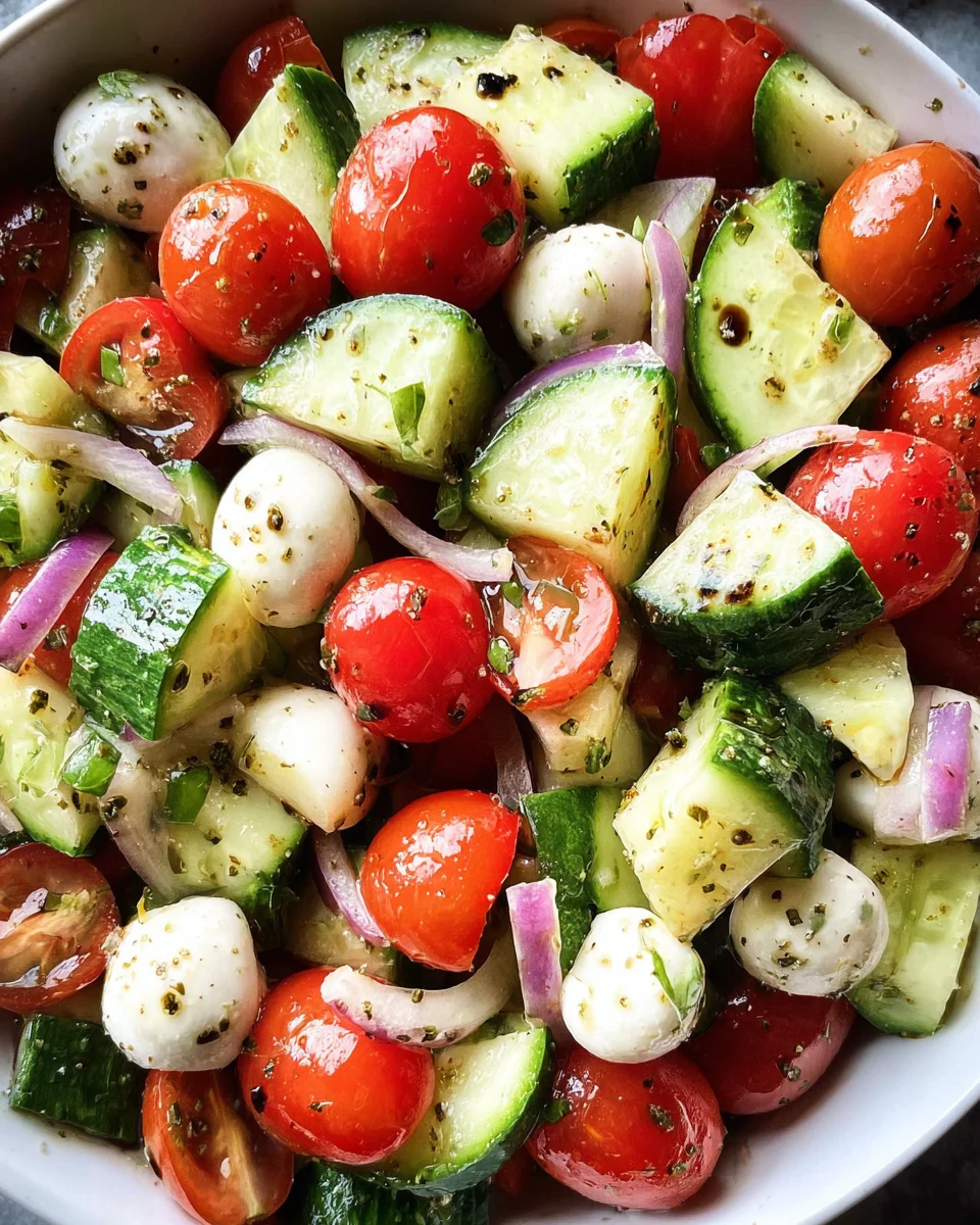 Fresh Cucumber Caprese Salad 20 Fresh