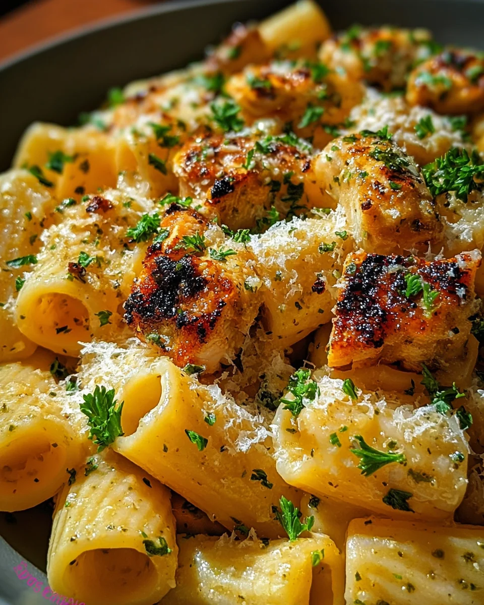 Garlic Butter Chicken with Rigatoni and Parmesan 19 Garlic