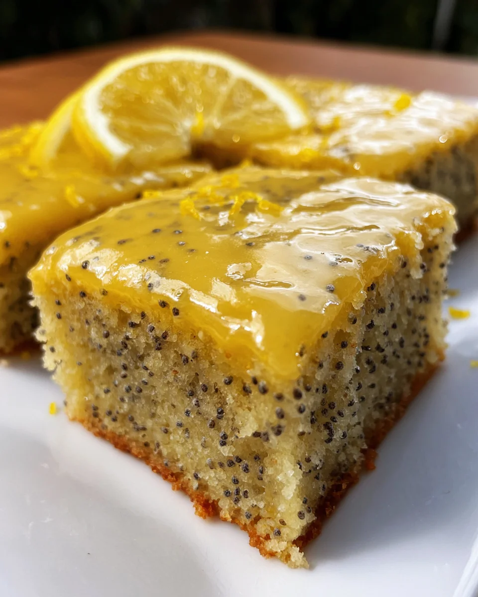 Glazed Lemon Poppy Seed Bars