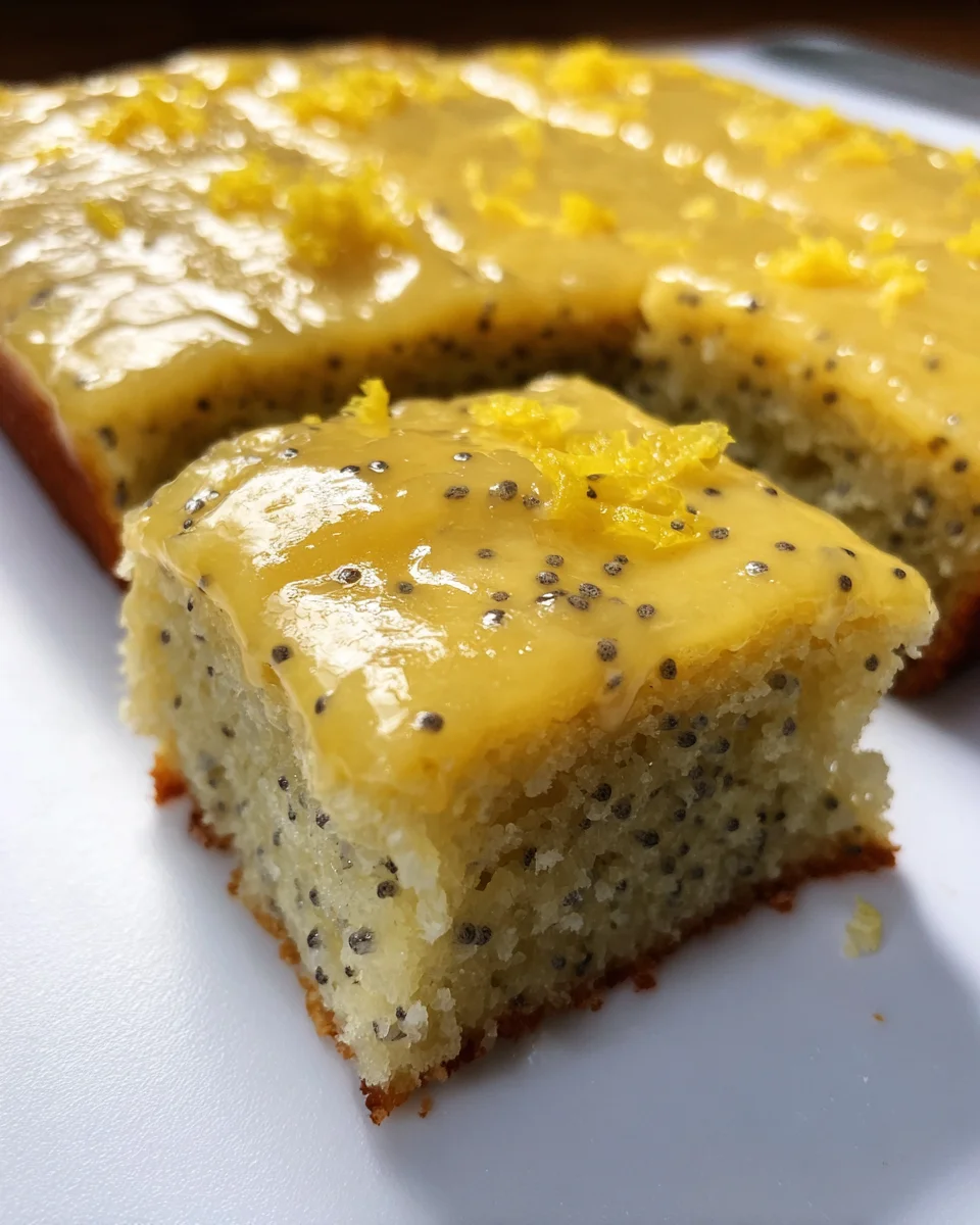 Glazed Lemon Poppy Seed Bars 22 Glazed
