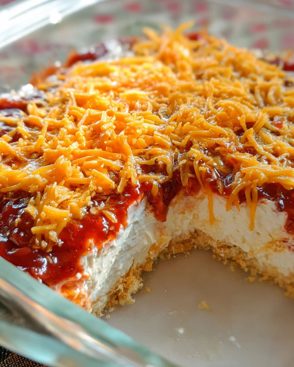 Layered Cream Cheese and Salsa Dip 16 Layered