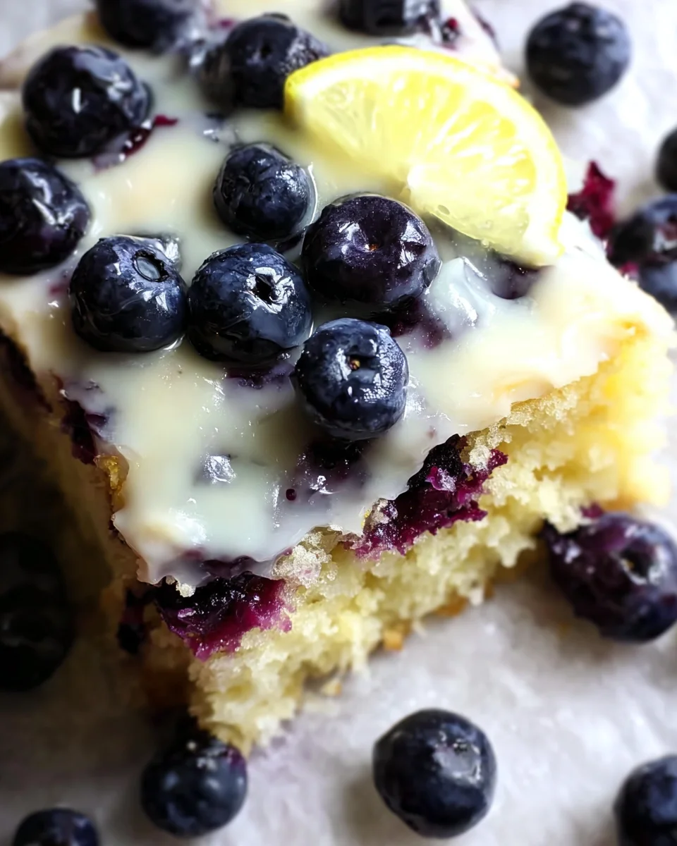 Lemon Blueberry Sheet Cake