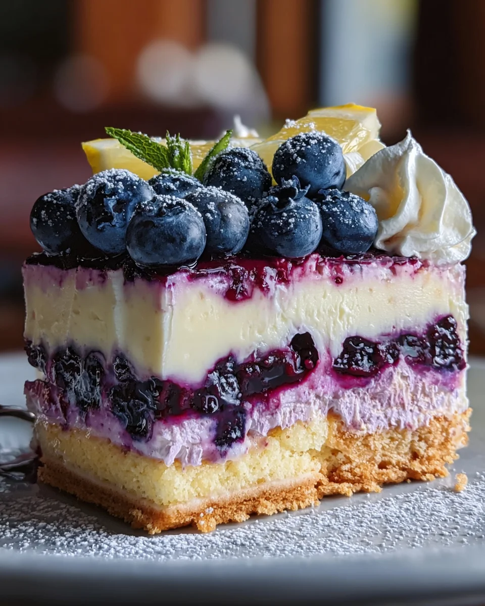 Lemon Blueberry Shortbread Mousse Cake 18 Lemon