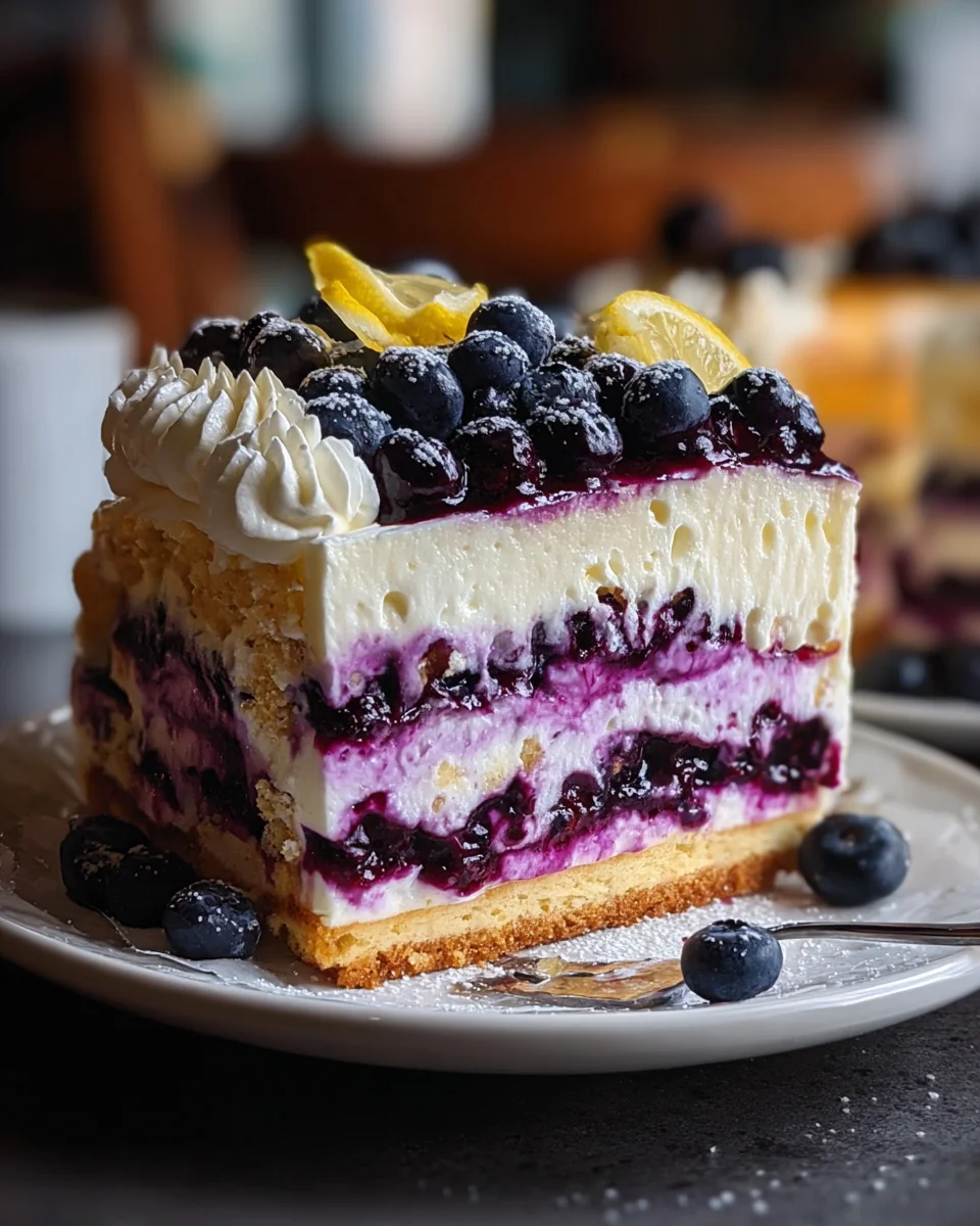 Lemon Blueberry Shortbread Mousse Cake 19 Lemon