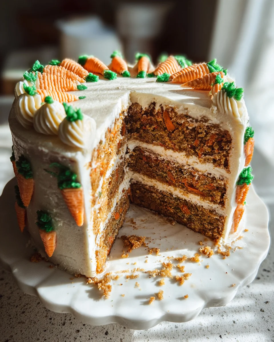 MOIST Vegan Carrot Cake Recipe with Cream Cheese Frosting