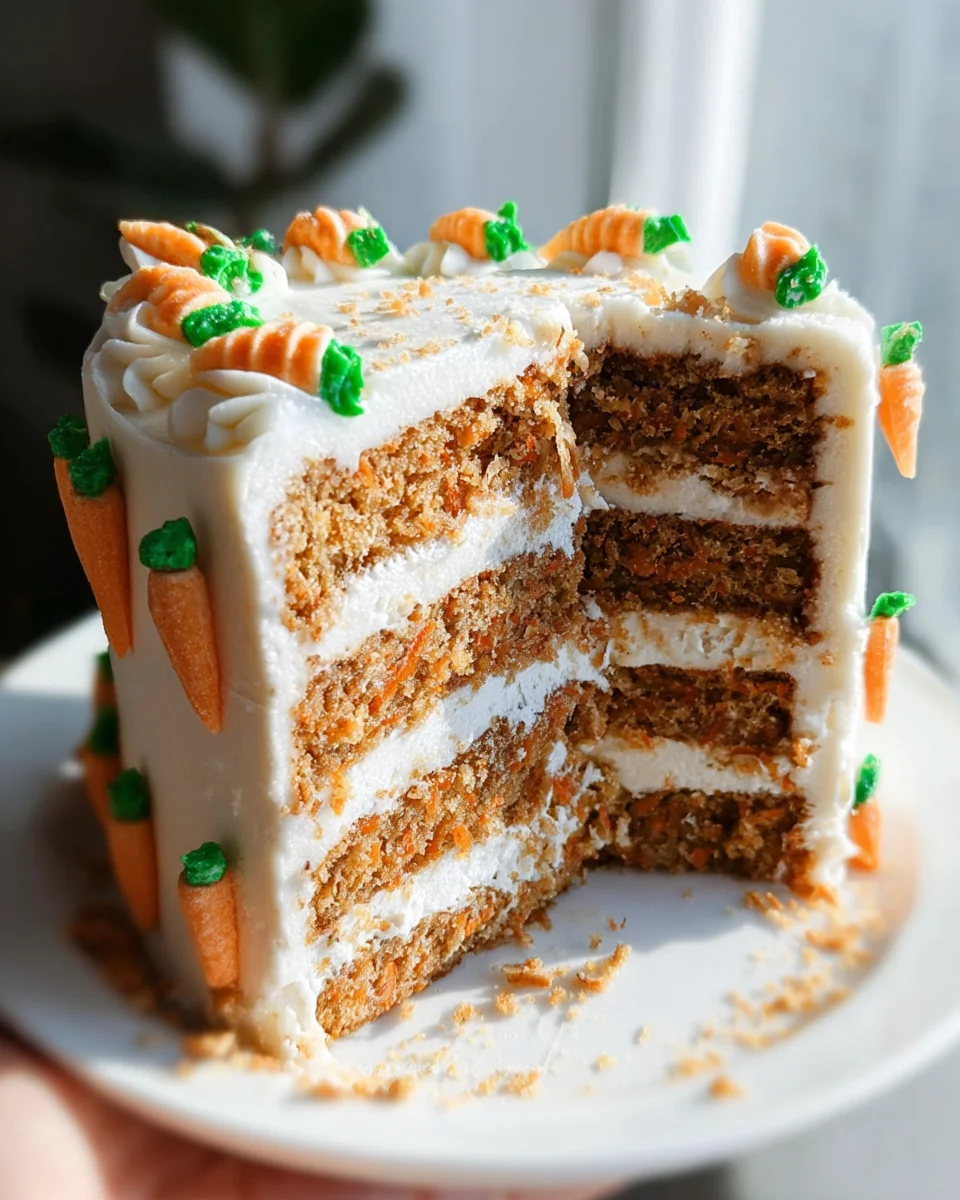 MOIST Vegan Carrot Cake Recipe with Cream Cheese Frosting 17 MOIST