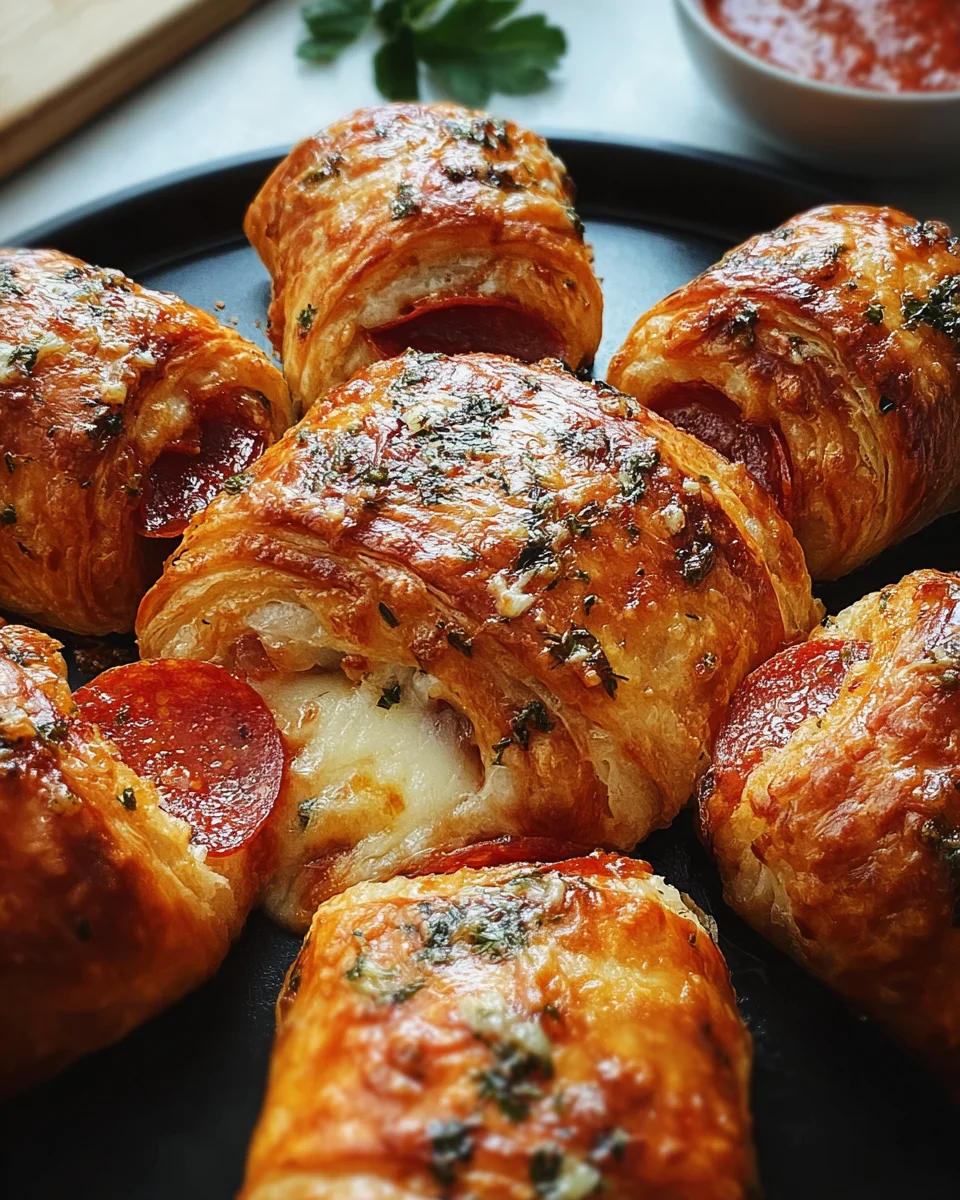 Mozzarella Pepperoni Croissant Rolls