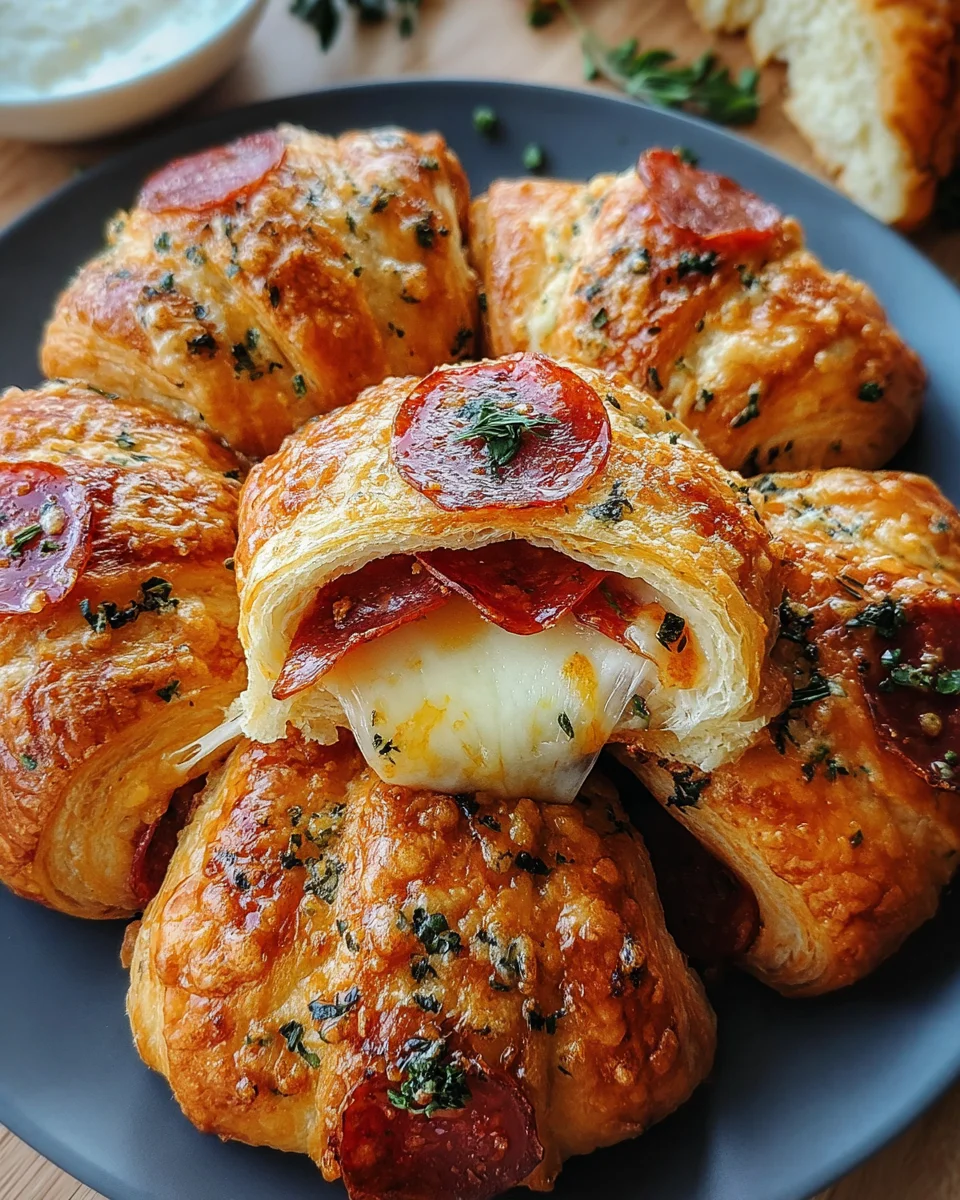 Mozzarella Pepperoni Croissant Rolls 21 Mozzarella