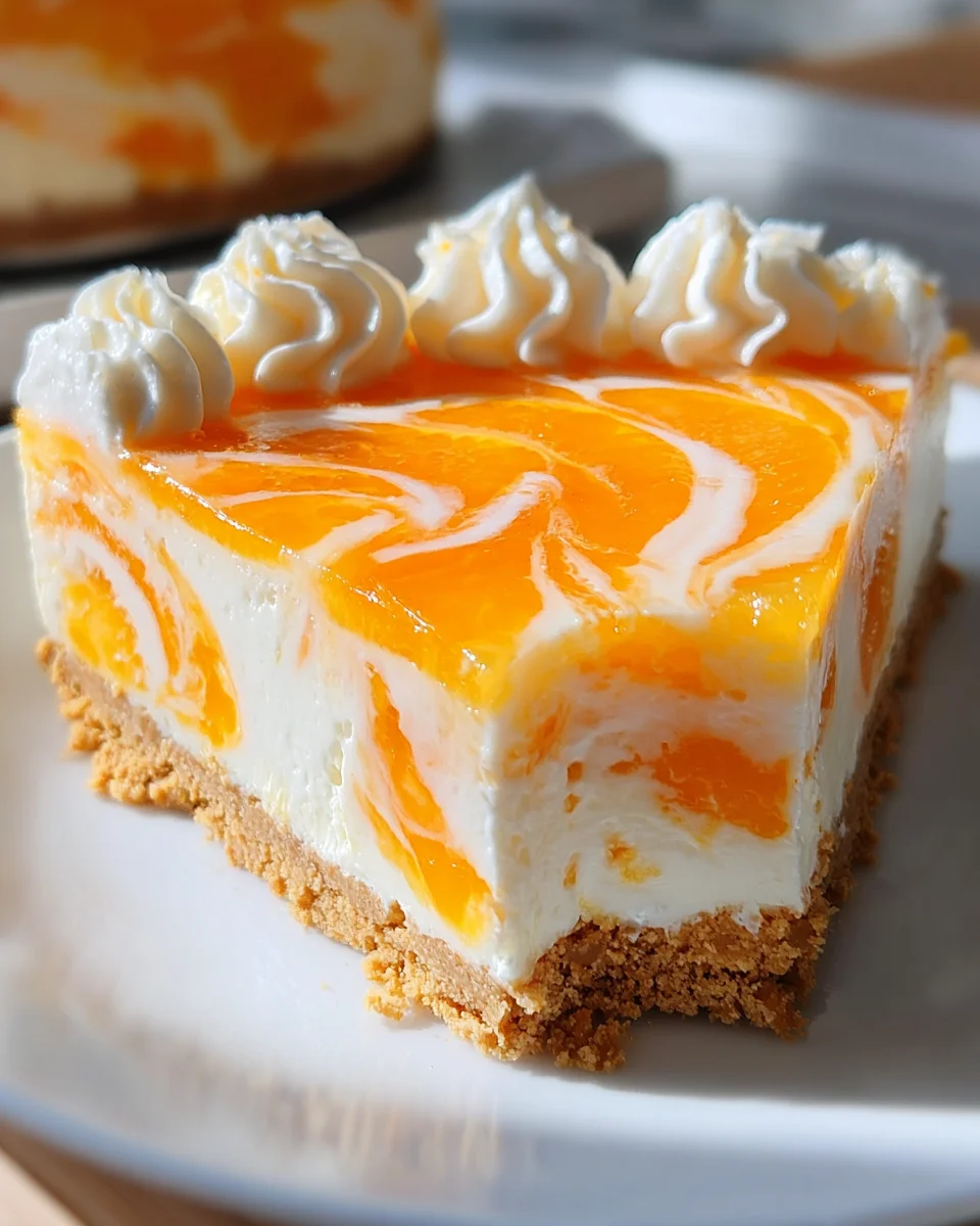 No-Bake Orange Creamsicle Cheesecake