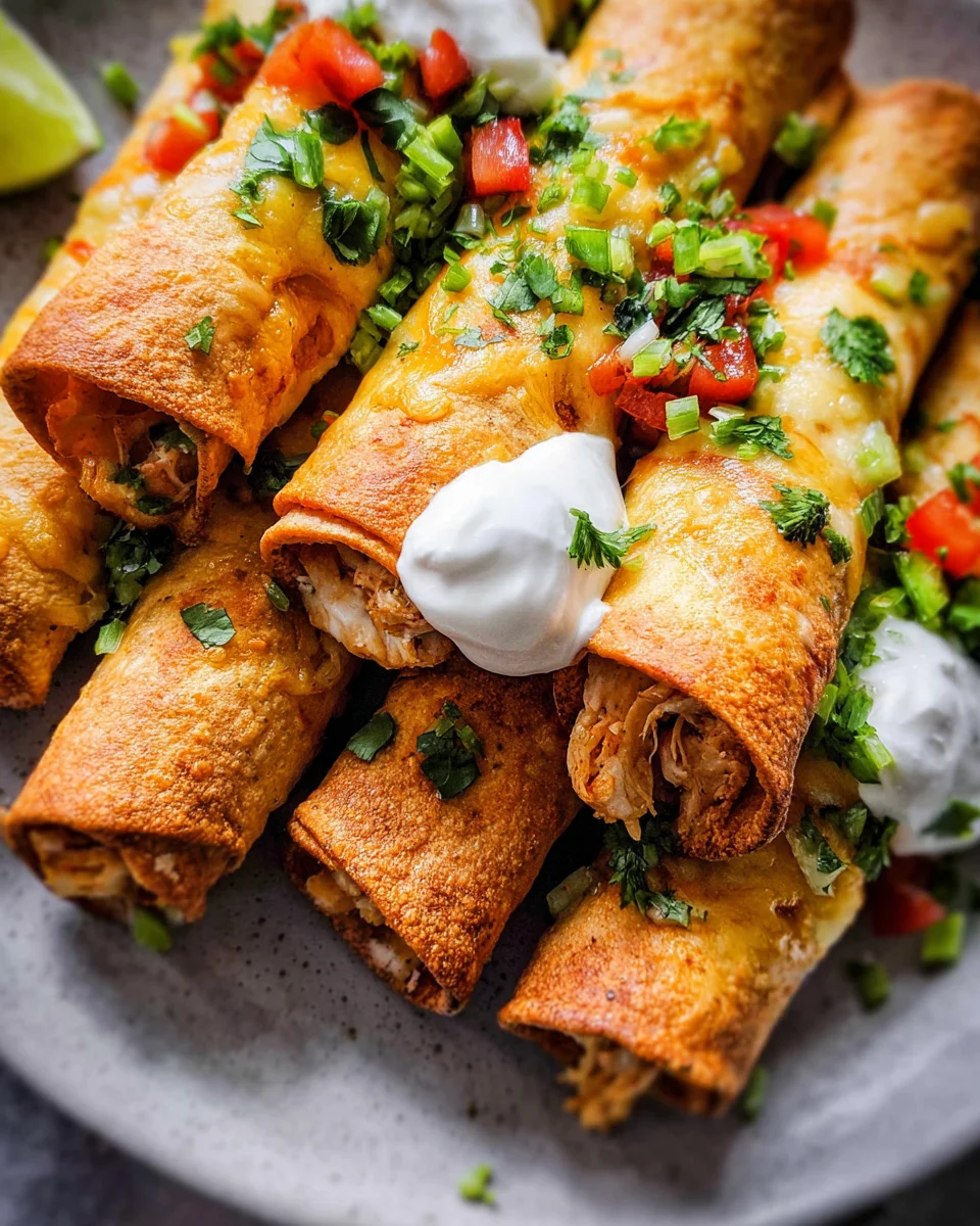 Oven Baked Chicken Taquitos Recipe