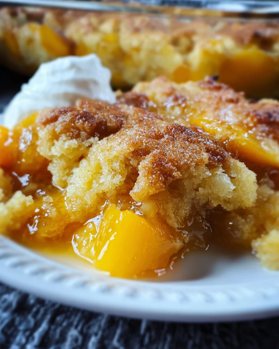 Peach Cobbler with Cake Mix