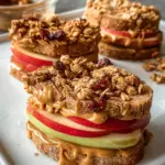 Peanut Butter Apple Sandwiches with Granola