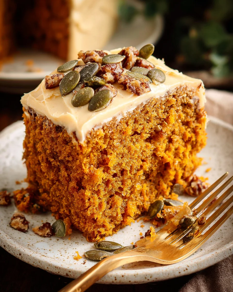 Pumpkin Spice Cake with Brown Sugar Cream Cheese Frosting 30 Pumpkin