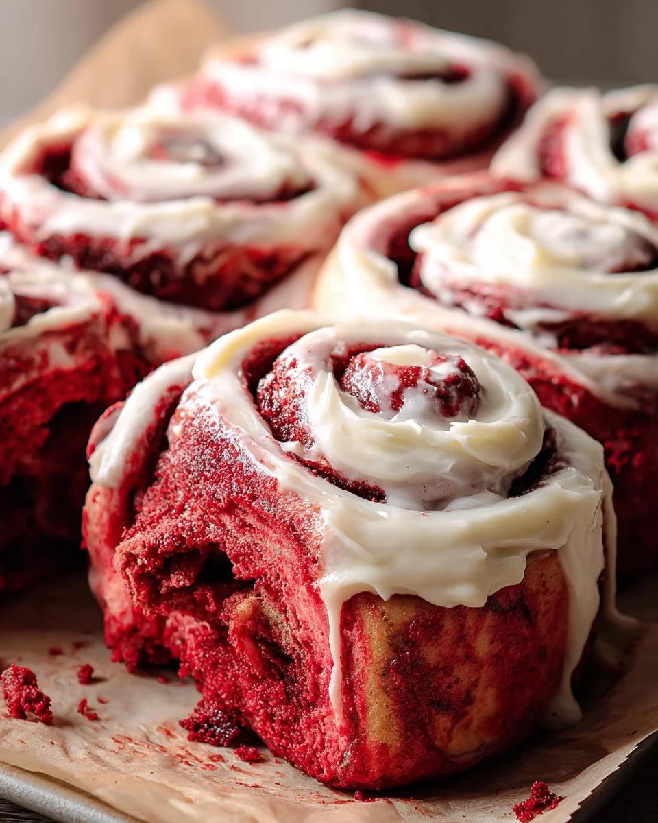Red Velvet Cinnamon Rolls 33 Red