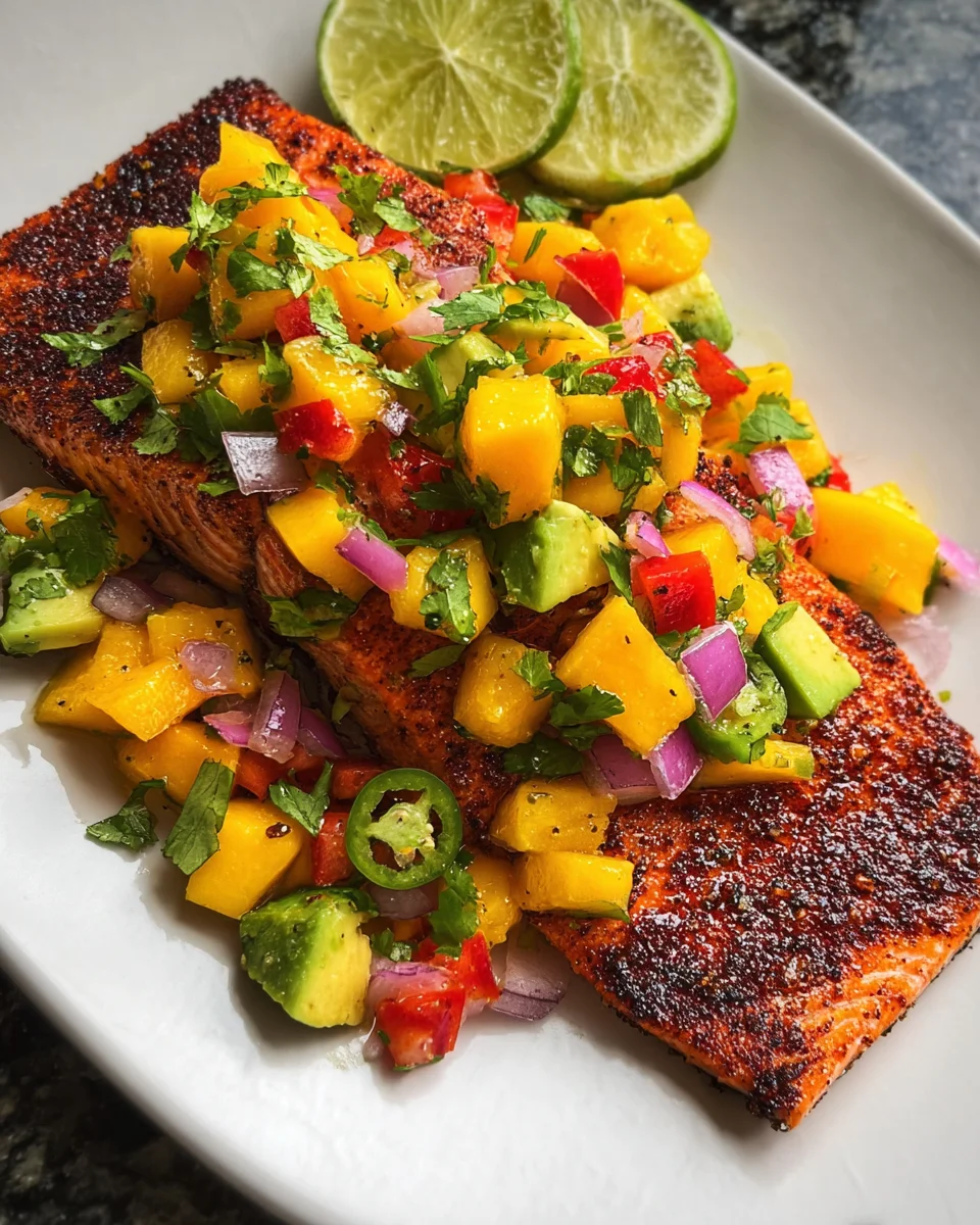 Salmon with Mango Salsa 19 Salmon