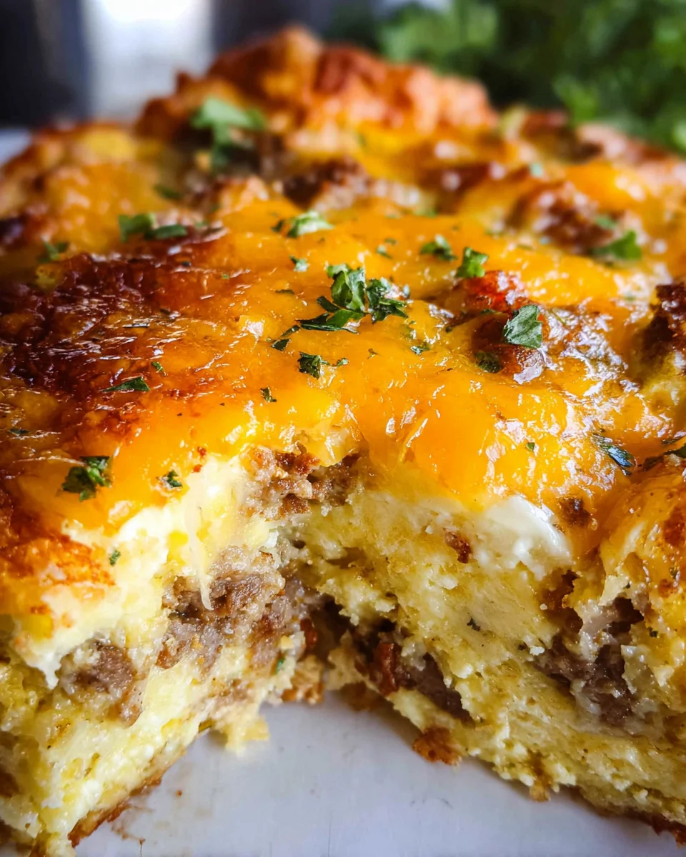 Savory Breakfast Sausage and Cheese Casserole Recipe