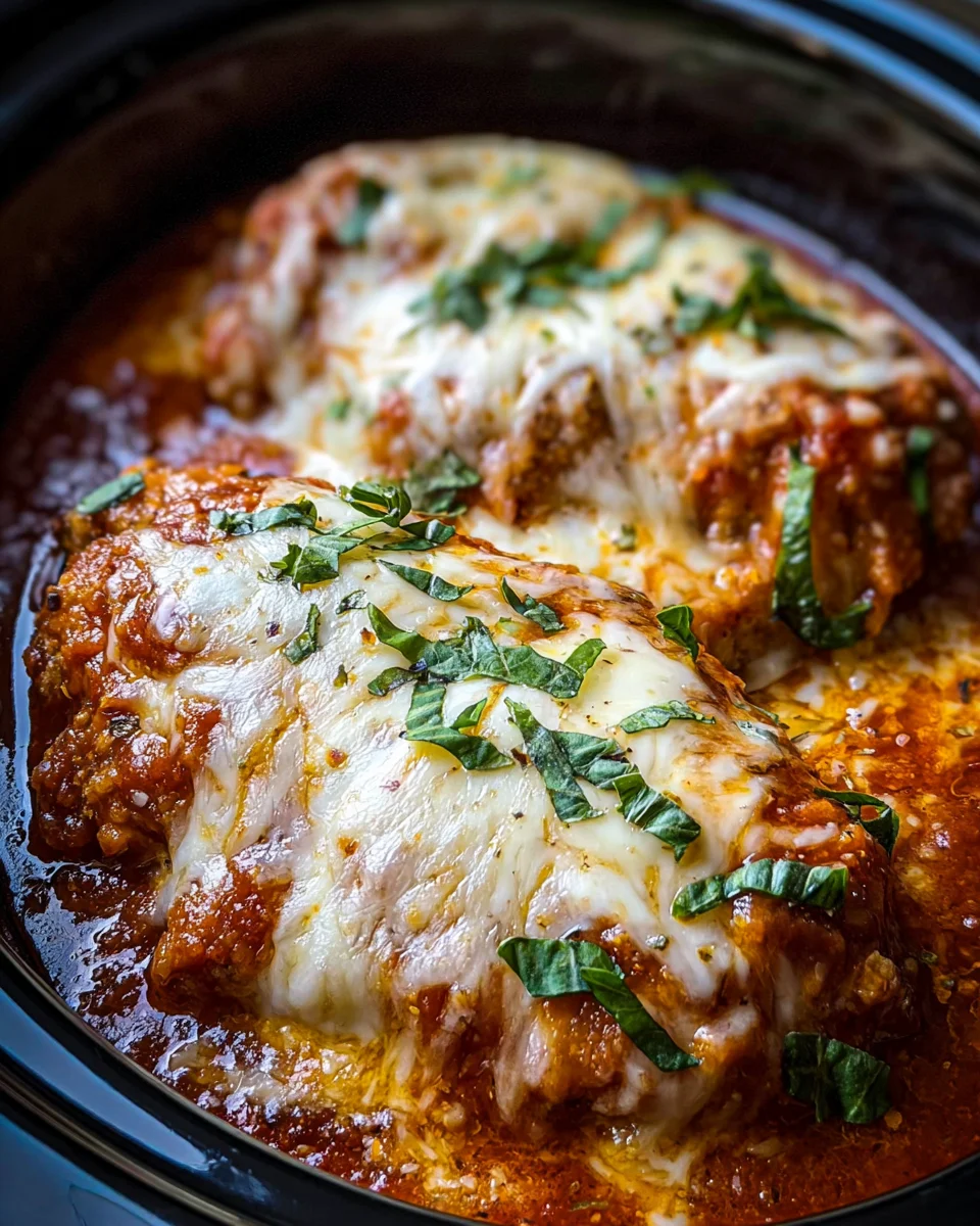 Slow Cooker Cheesy Mozzarella Chicken