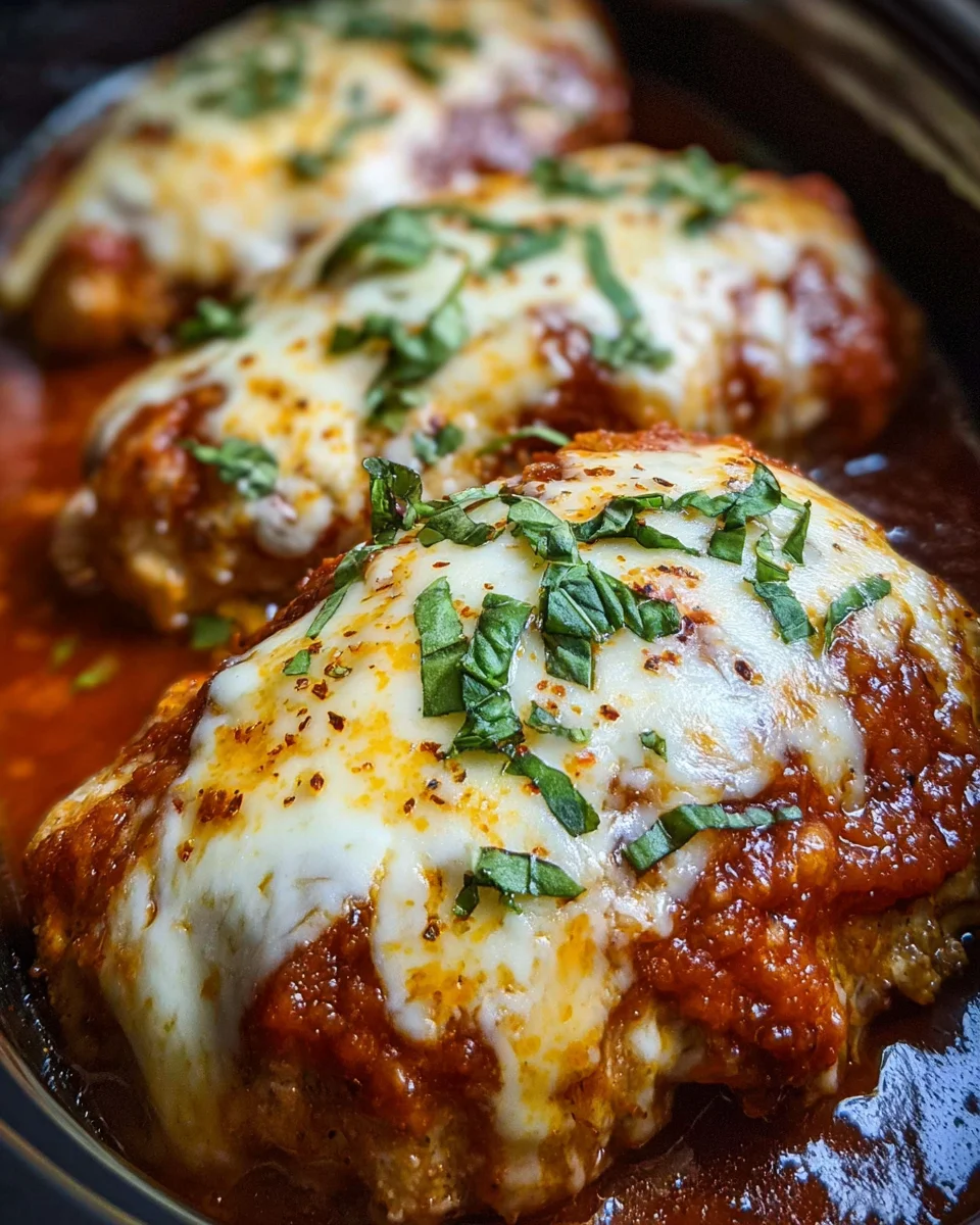Slow Cooker Cheesy Mozzarella Chicken 18 Slow
