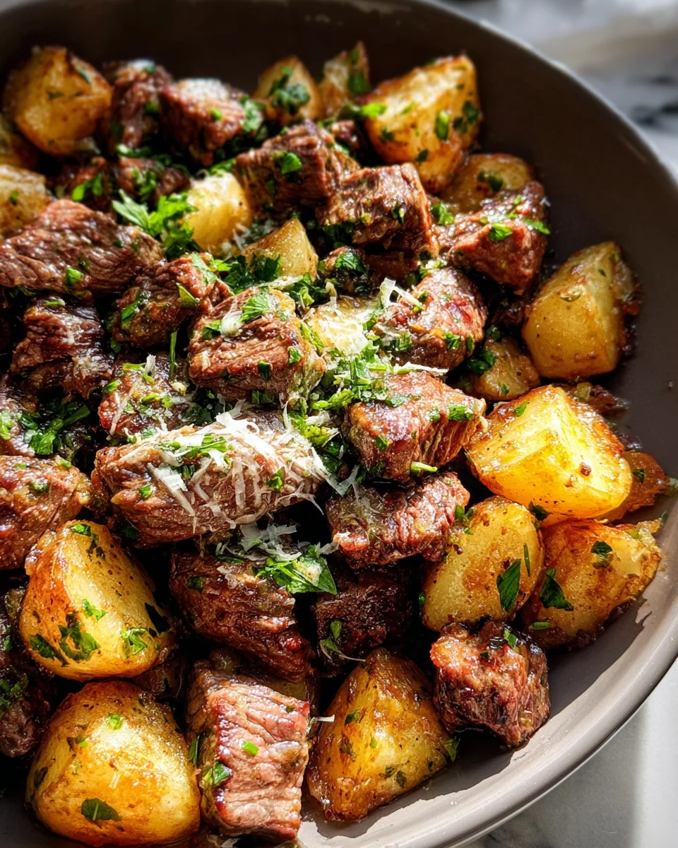 Slow Cooker Garlic Butter Beef Bites & Potatoes 20 Slow