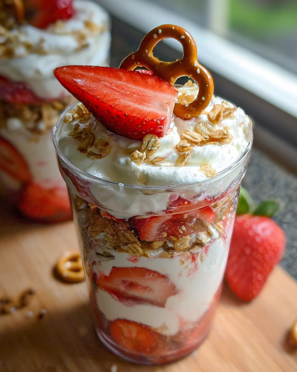 Strawberry Pretzel Salad Parfaits 17 Strawberry