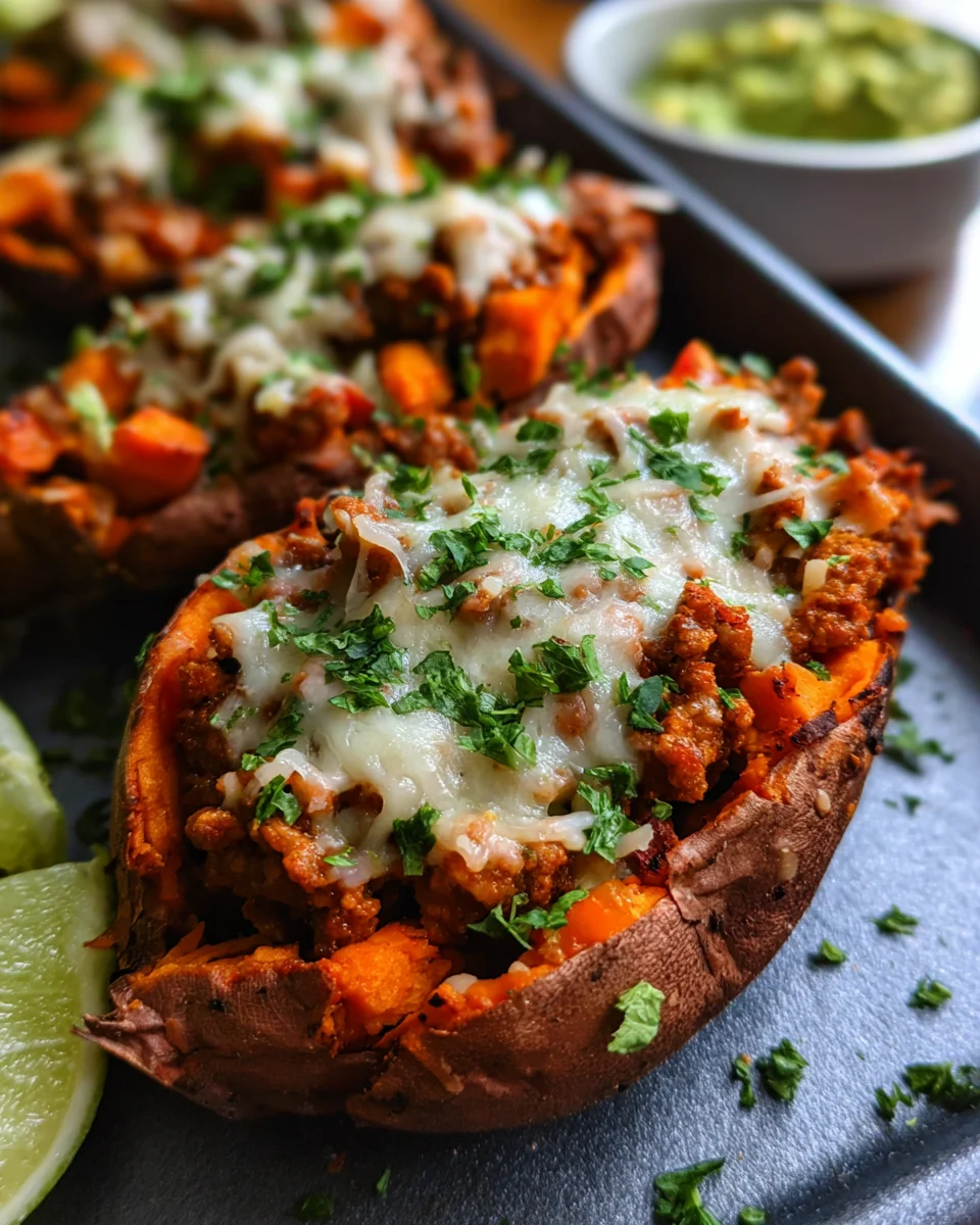 Turkey Taco Stuffed Sweet Potatoes 20 Turkey