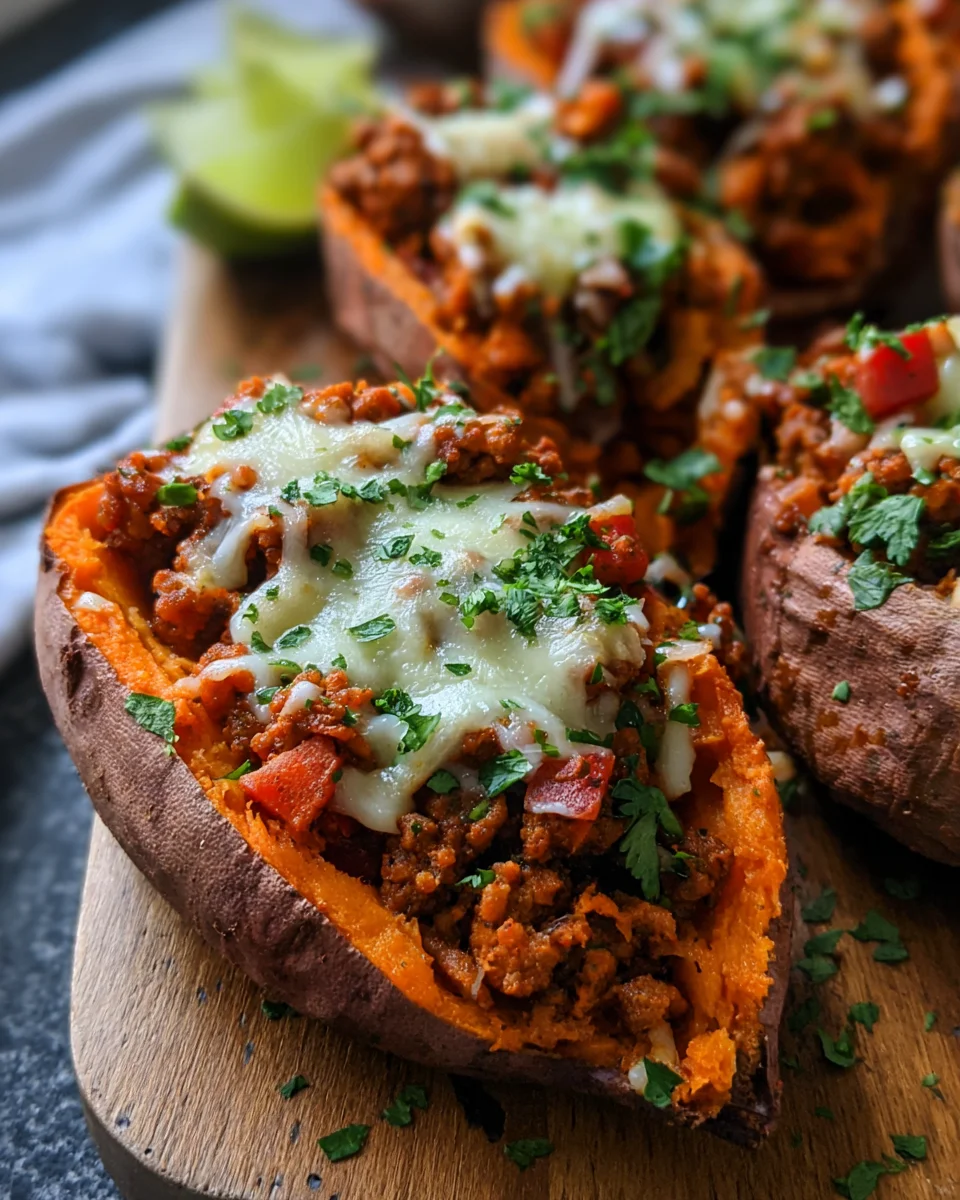 Turkey Taco Stuffed Sweet Potatoes 21 Turkey