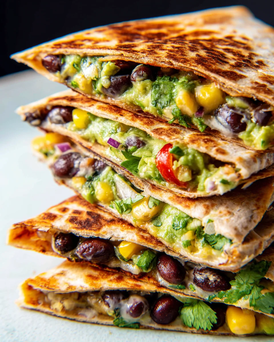 Vegan Quesadillas with Black Beans and Avocado 22 Vegan