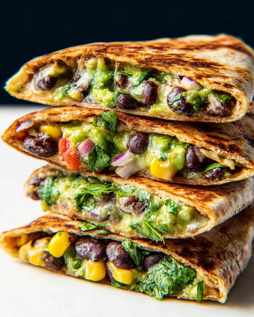 Vegan Quesadillas with Black Beans and Avocado 23 Vegan