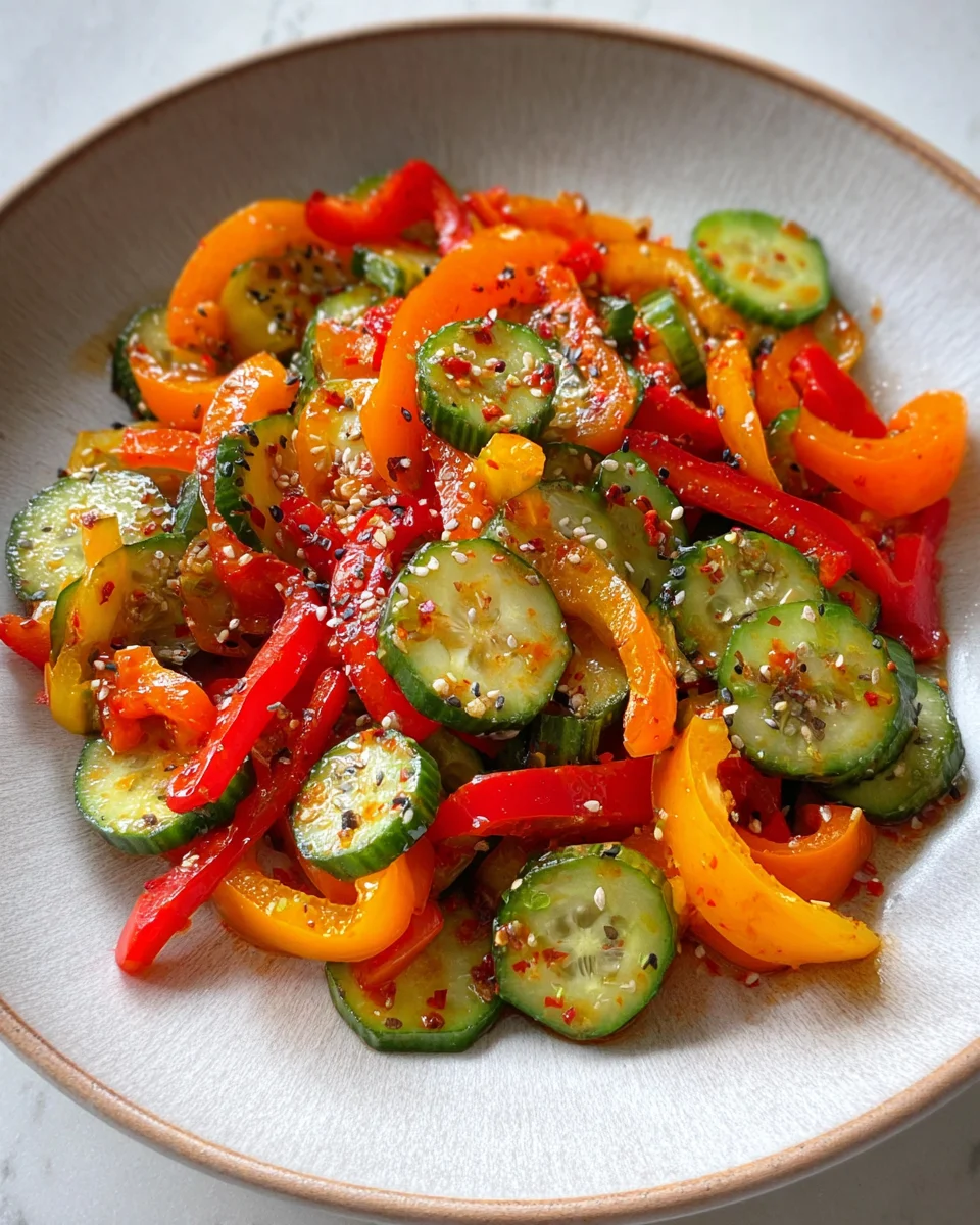 Viral TikTok Cucumber & Bell Pepper Salad 15 Viral