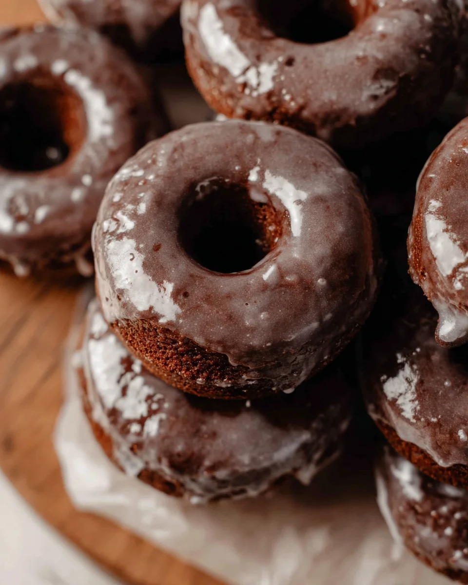 Baked Chocolate Cake Doughnuts