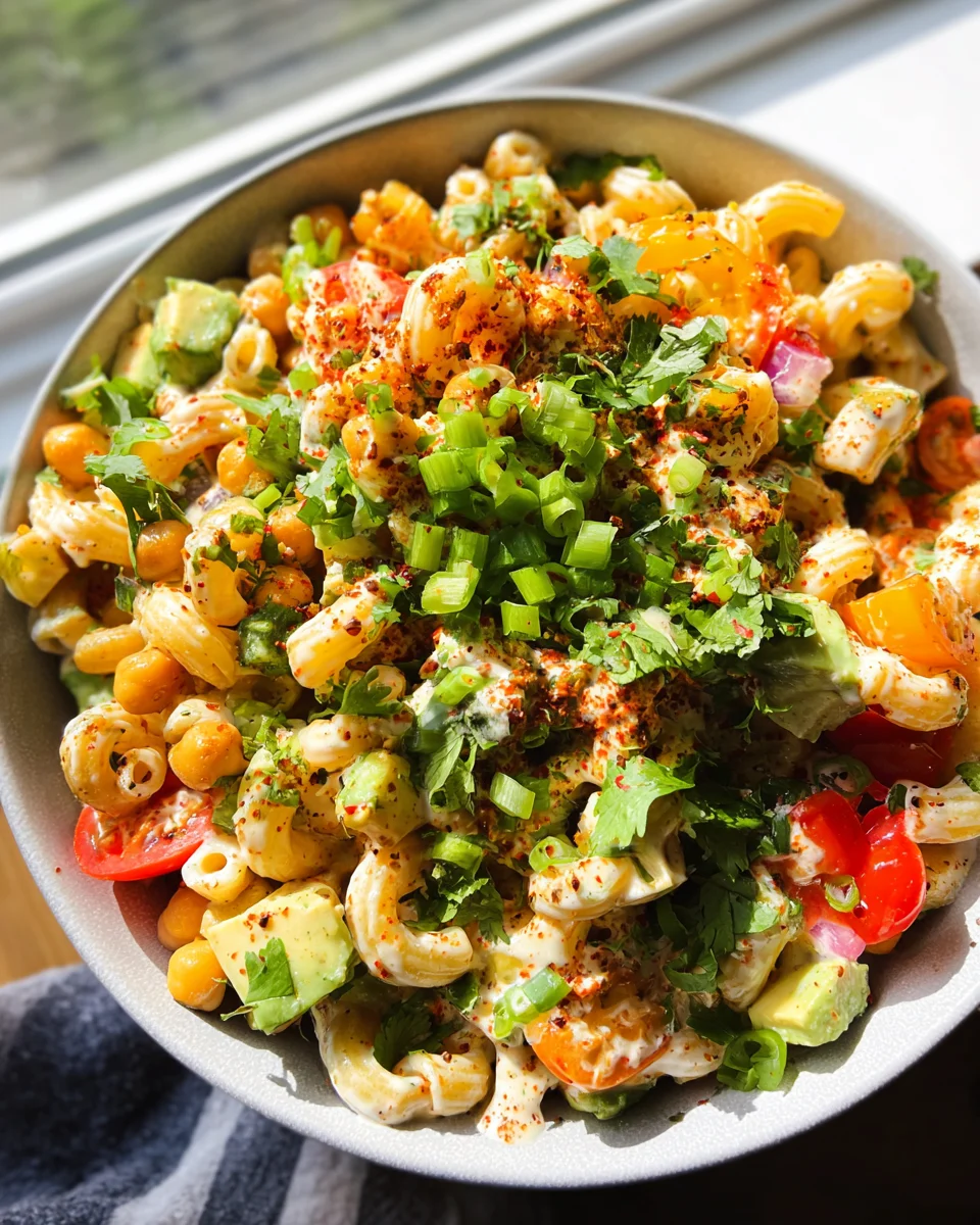 Buffalo Chickpea Pasta Salad