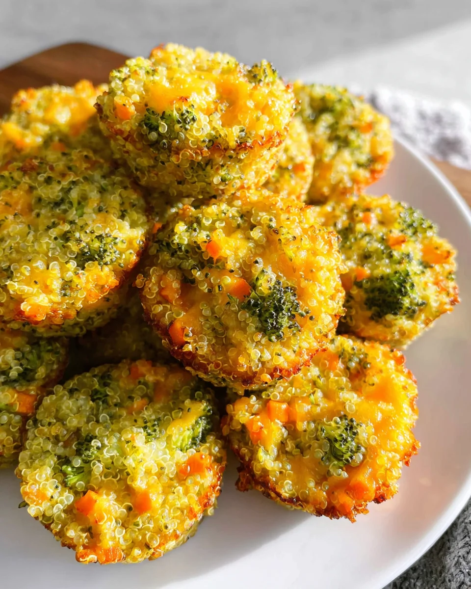 Cheesy Broccoli Quinoa Bites 16 Cheesy