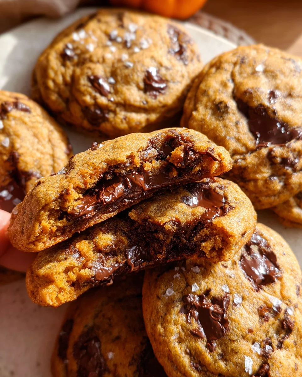 Chewy Pumpkin Chocolate Chip Cookies