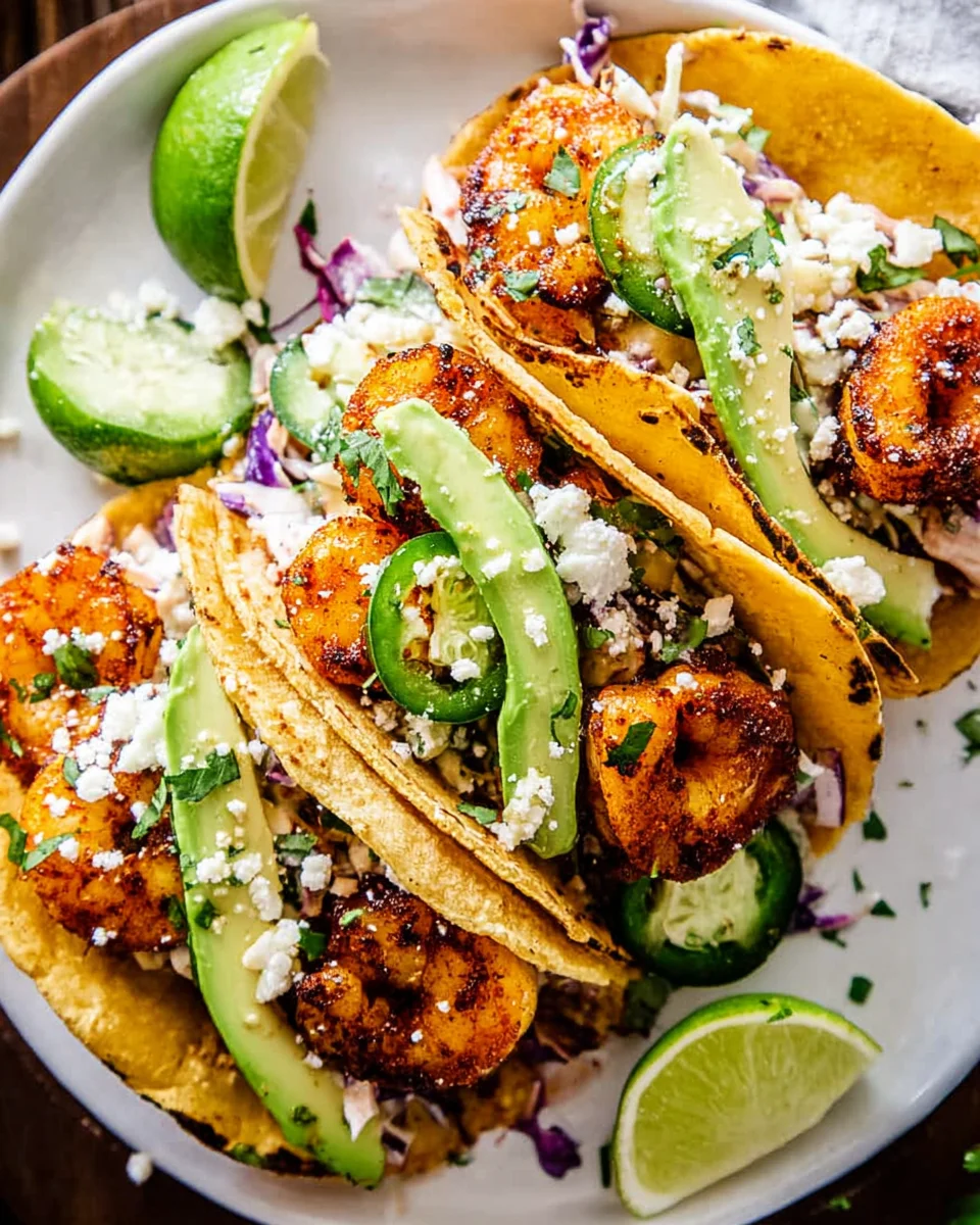 Cilantro Lime Shrimp Tacos with Creamy Slaw
