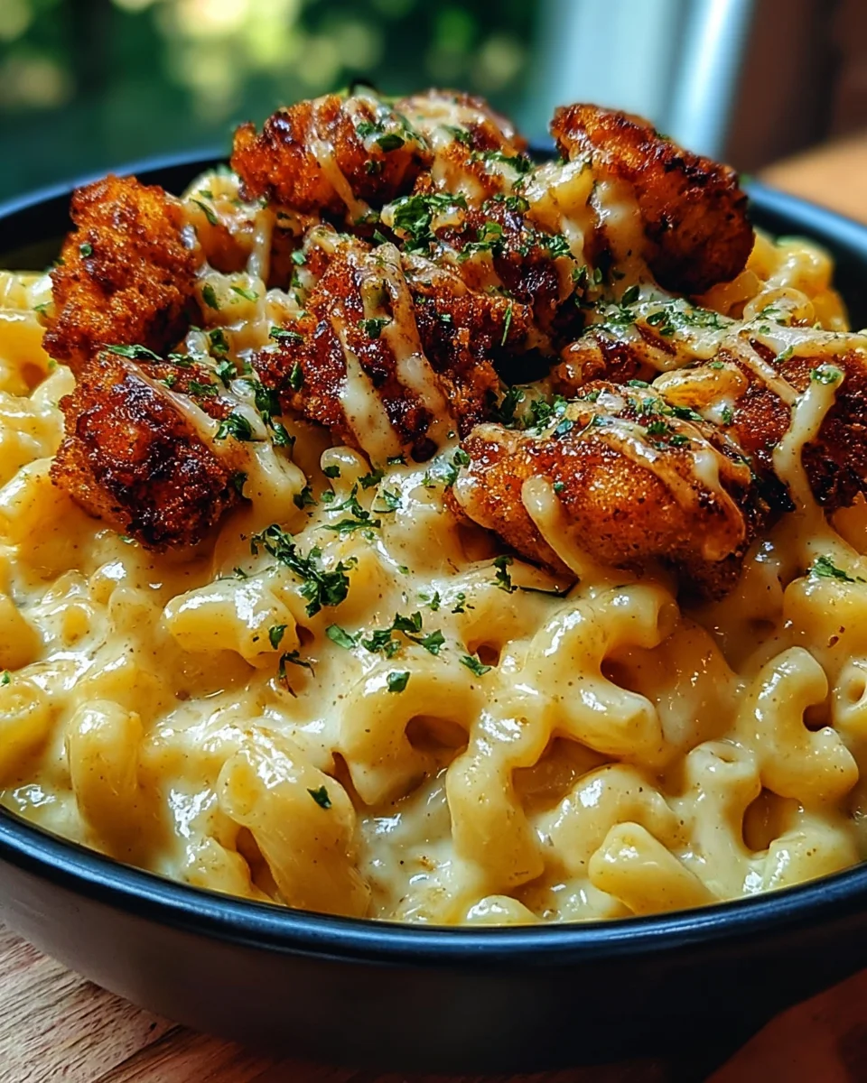 Creamy Honey Pepper Chicken Mac and Cheese Delight