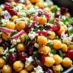 Feta & Cranberry Chickpeas with Lemon Vinaigrette