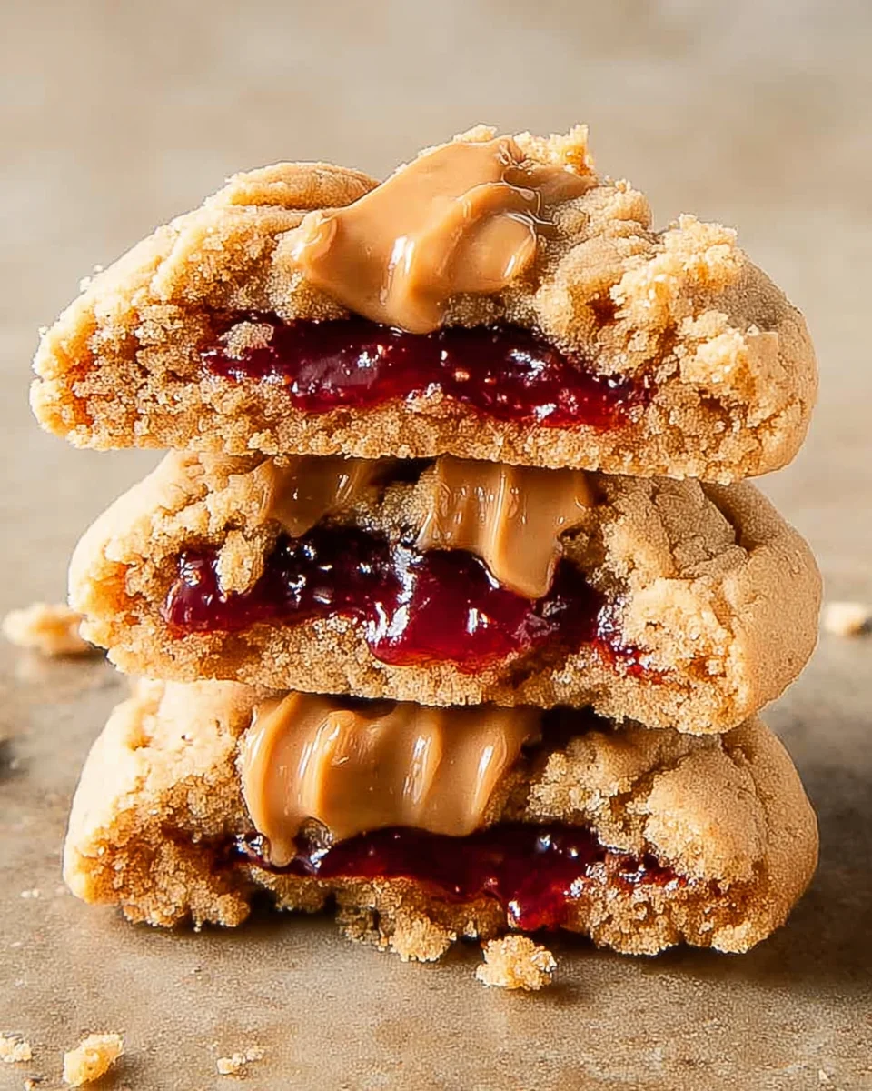 PB&J Stuffed Cookies