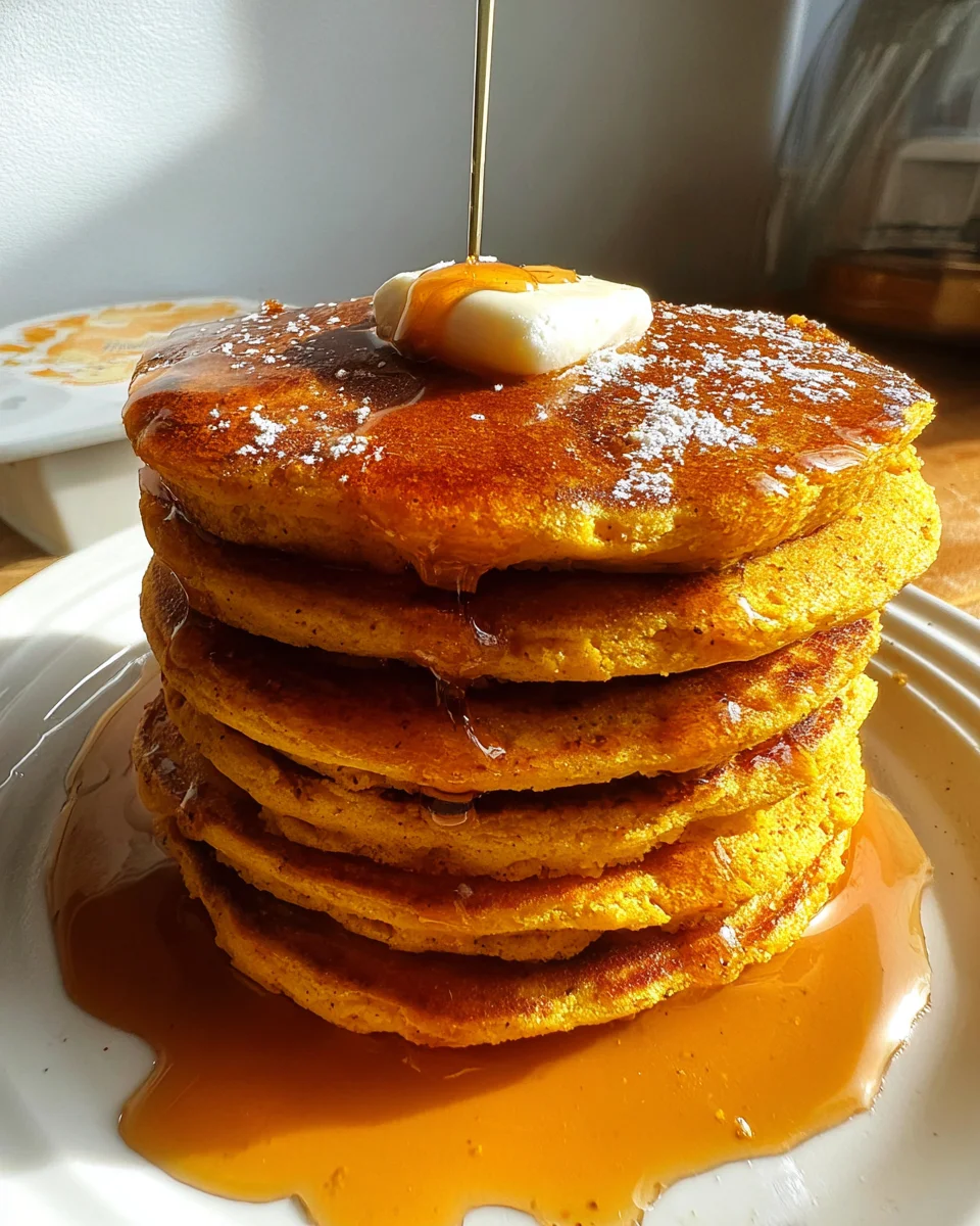 Pumpkin Cottage Cheese Pancakes