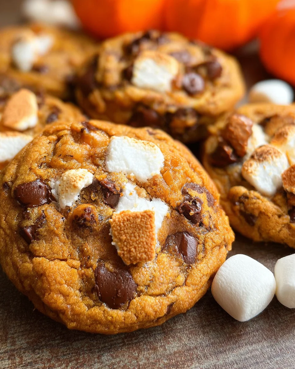Pumpkin S'mores Cookies