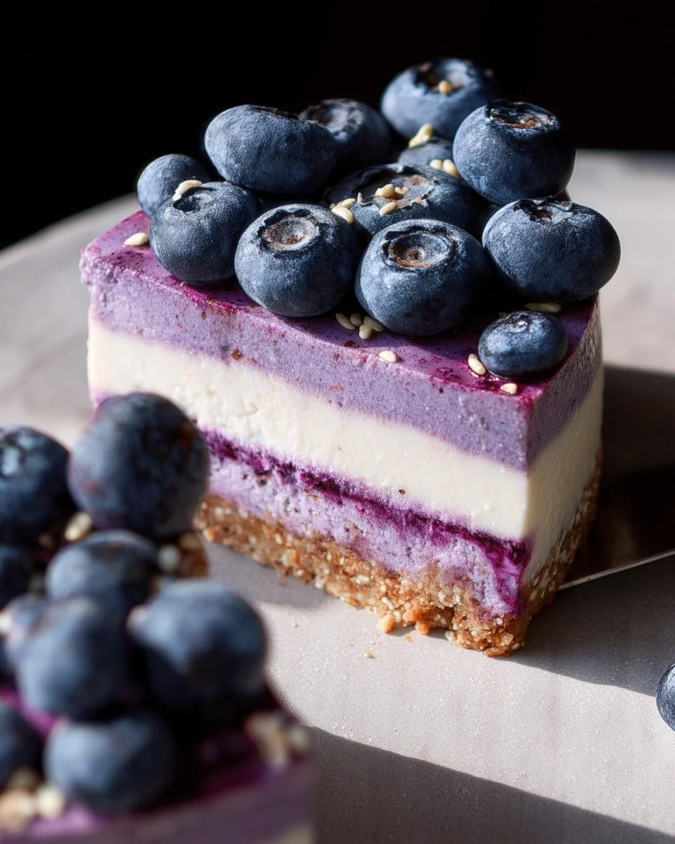 Raw Vegan Blueberry Cheesecake