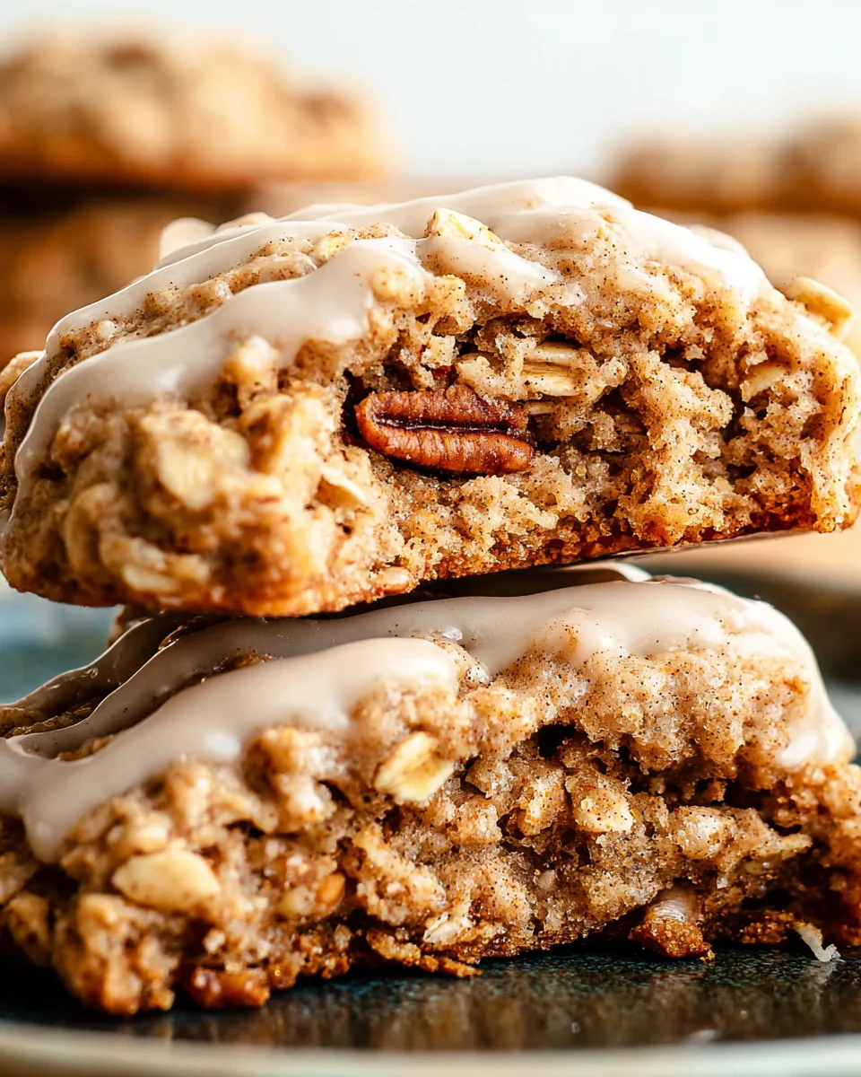 Seriously Thick & Chewy Chai Oatmeal Cookies with Maple Glaze 24 Seriously