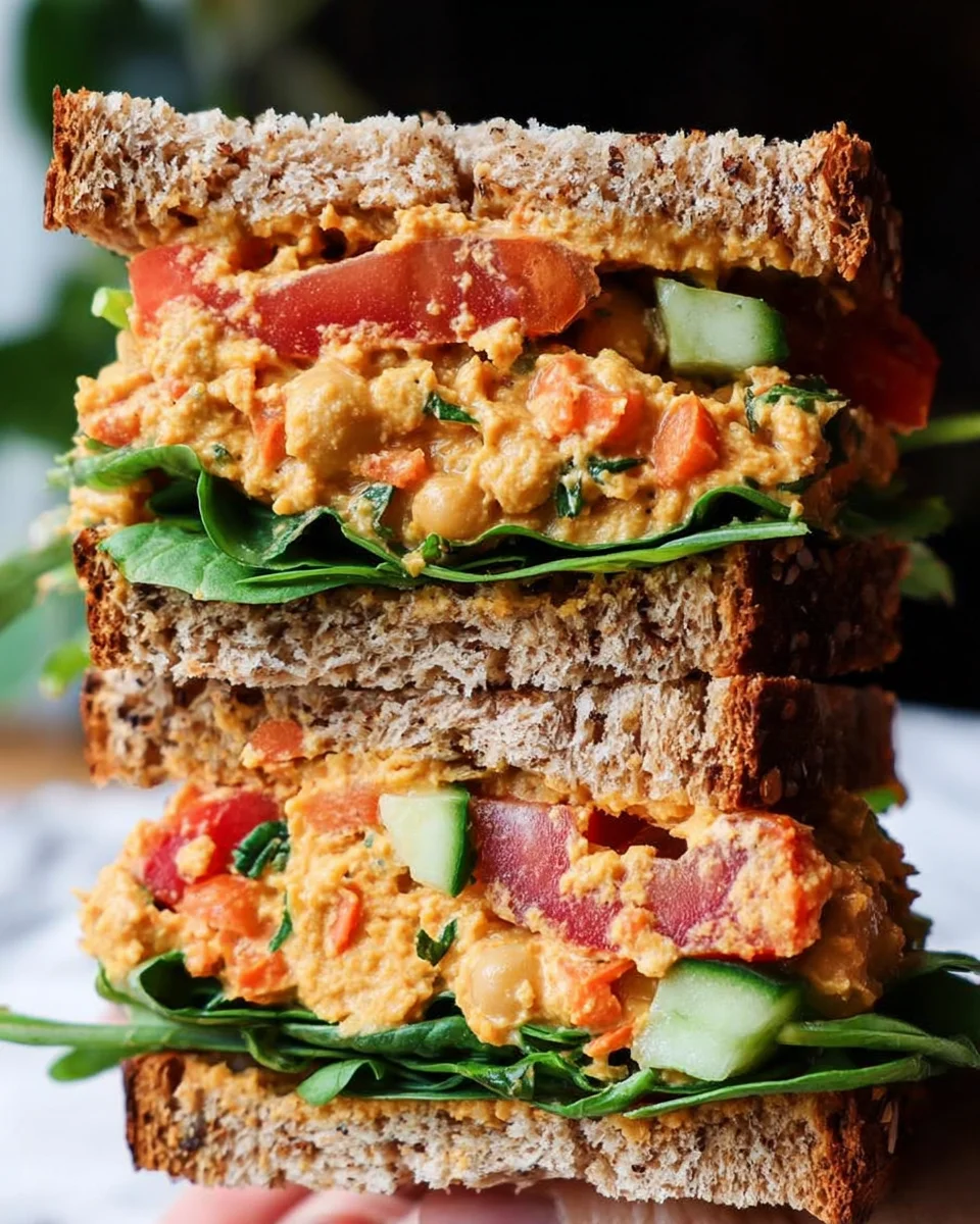 Vegan Buffalo Chickpea Salad Sandwich 17 Vegan