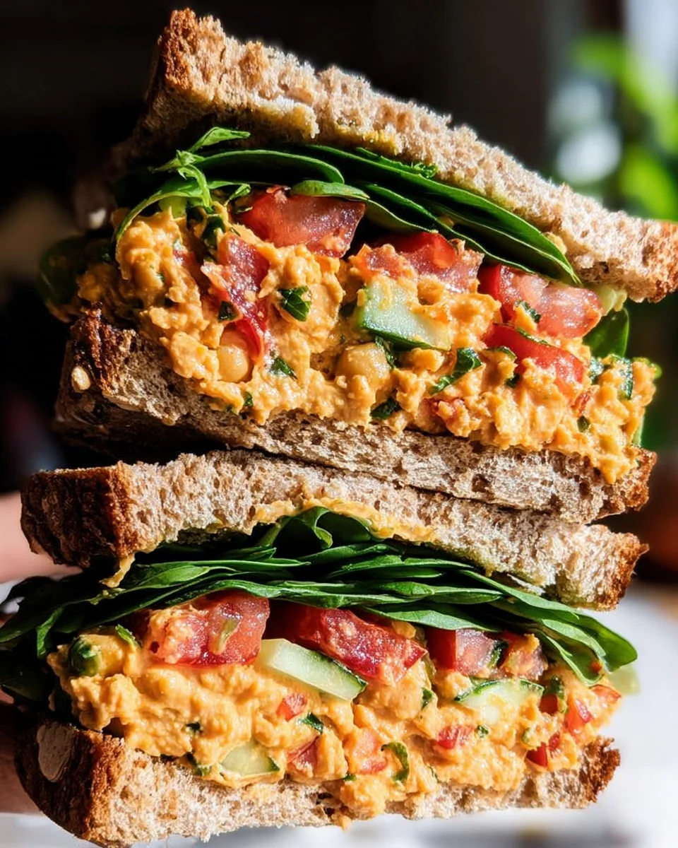 Vegan Buffalo Chickpea Salad Sandwich 18 Vegan