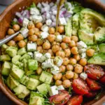 Chickpea Feta Avocado Salad