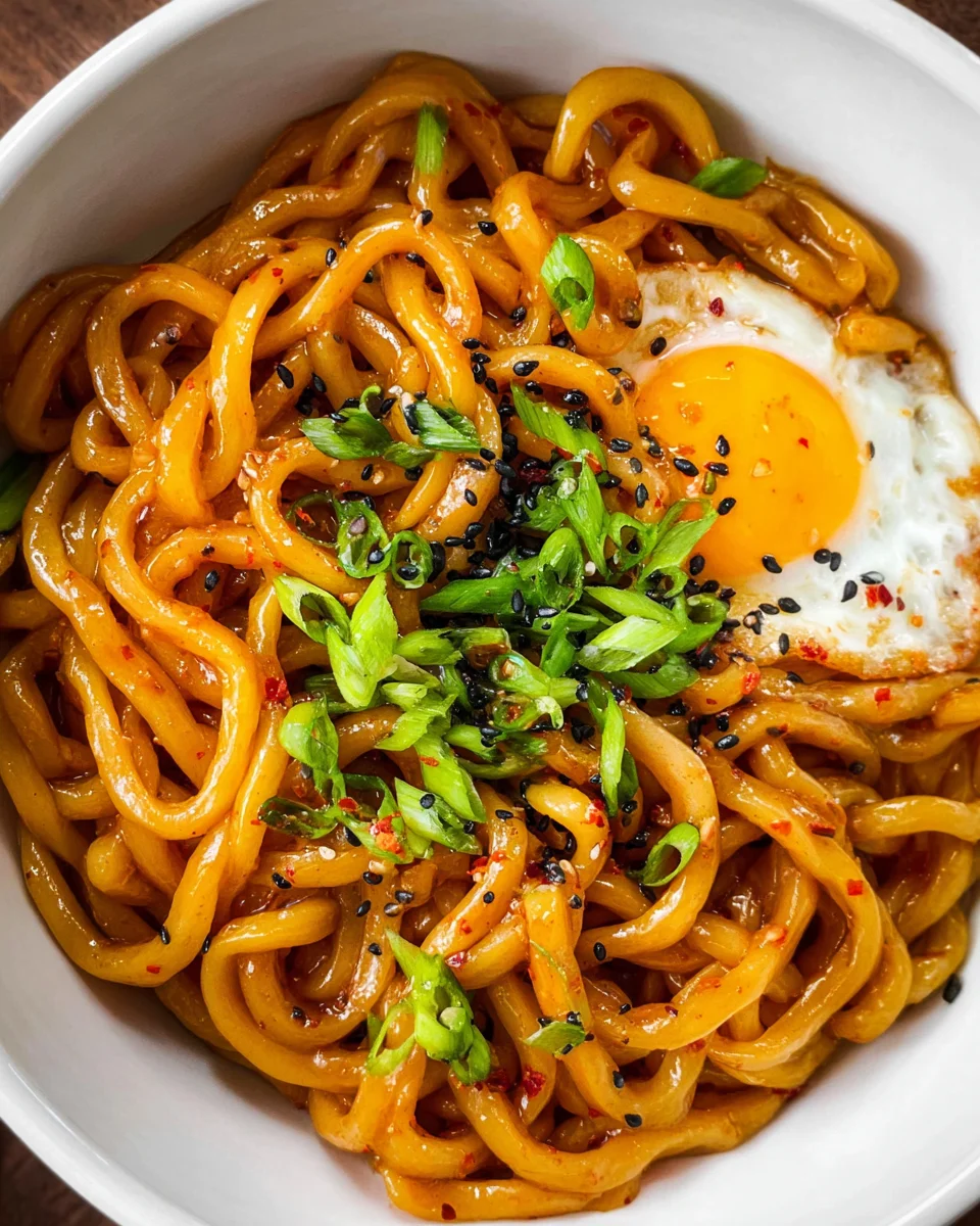 Chili Garlic Udon Noodles