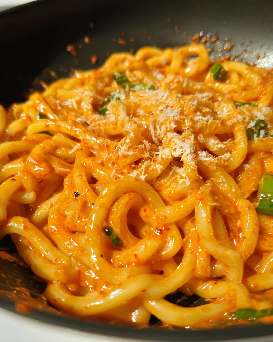 Creamy Gochujang Udon Noodles