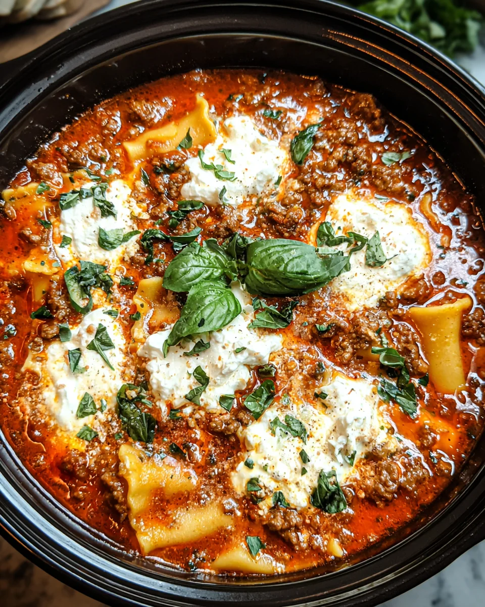 Crockpot Lasagna Soup