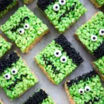 Frankenstein Halloween Rice Krispie Treats