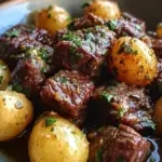 Garlic Butter Beef Bites with Potatoes