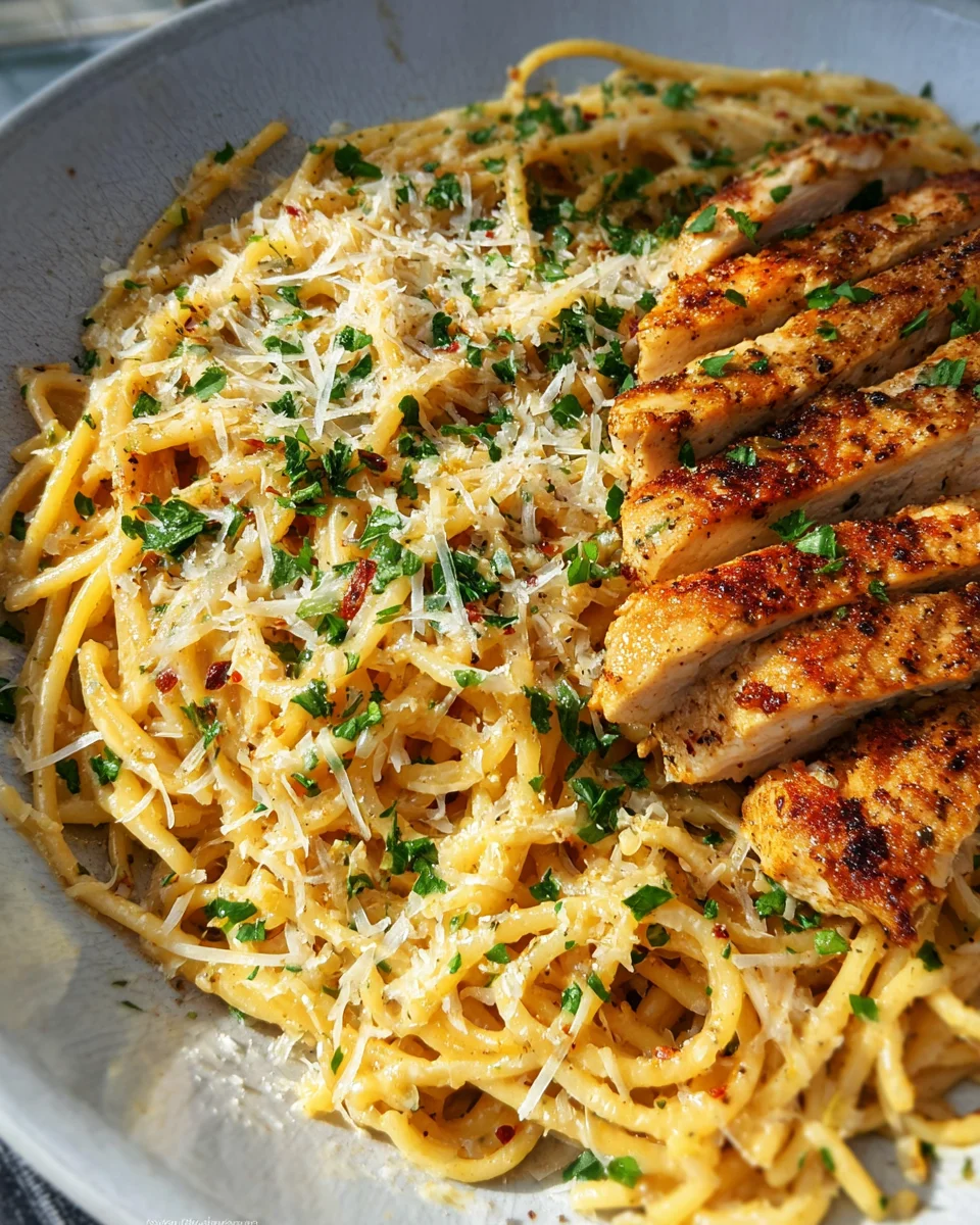 Garlic Butter Chicken Pasta